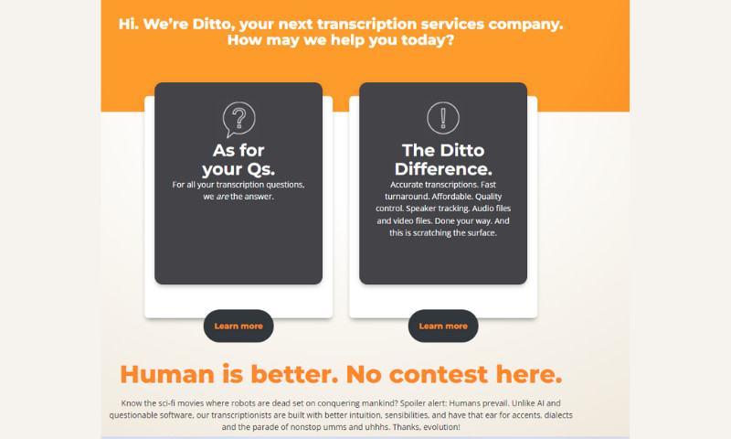 Ditto Transcripts