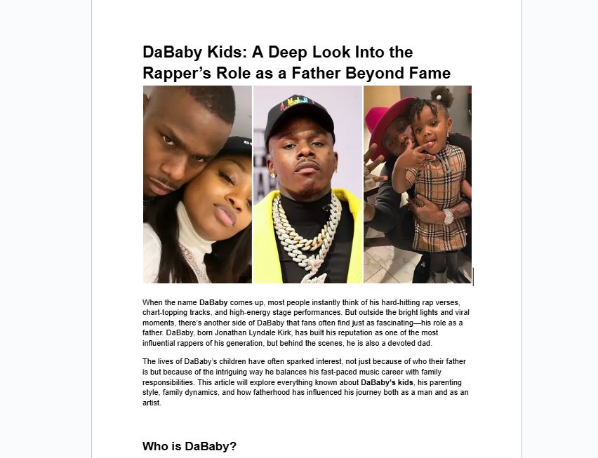 DaBaby Kids